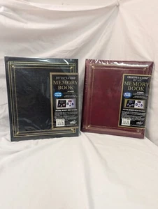2 Pioneer E-Z LOAD 8-1/2 X 11 Photo Memory Book Red Dark Green Scrapbook New Lot - Picture 1 of 7