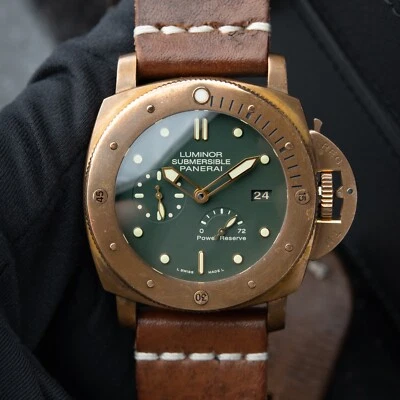 Panerai Luminor Submersible 1950 Limited Edition Bronzo Green Dial PAM507 Watch - Image 1 of 4