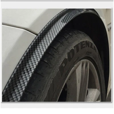 Carbon Fiber Car Fender Flare Trim Wheel Tire 35cm Edge Eyebrow Strip Stickers - Image 1 of 4