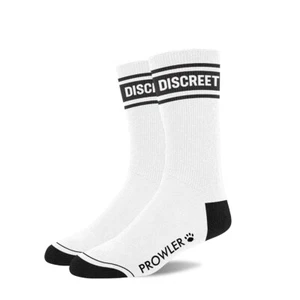 PROWLER FETISH CREW SOCKS WHITE COTTON SLOGAN DISCREET SOCKS GAY FETISH SOCKS - Picture 1 of 2