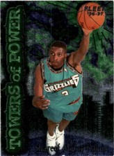 1996 Fleer #1 Shareef Abdur-Rahim Towers of Power Excellent