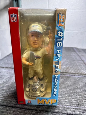 PEYTON MANNING Indianapolis Colts SUPER BOWL XLI MVP Ring Base Bobblehead Cover