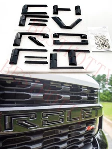 2020-2023 Silverado 2500HD 3500hd front grille letter CHEVROLET Gloss Black - Picture 1 of 15