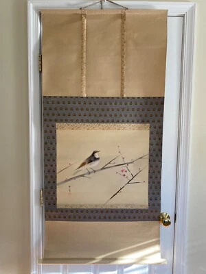 Pergamino colgante japonés kakejiku Kimoto Taika 木本大果 Foto 1 de 4