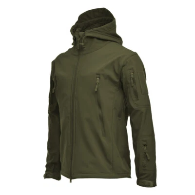 Coat Soft Shell Windbreaker Fleece Jacket Waterproof Tactical Men Army Outdoor  - Image 1 of 4