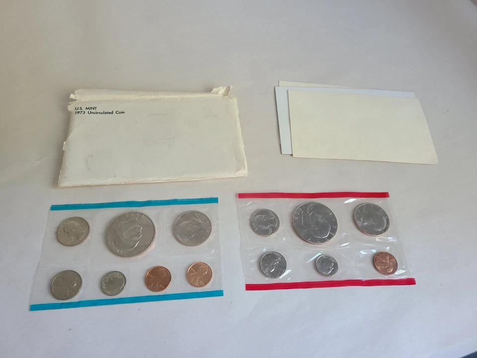 U.S. Mint 13-Coin Uncirculated Set 1973 - Denver & Philadelphia Mints + 1c S Min - Image 1 of 4