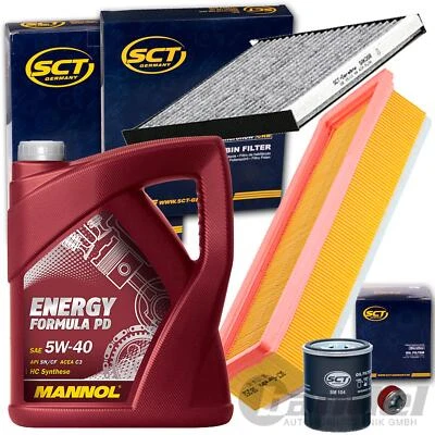 INSPEKTIONSPAKET SET + 5L MANNOL 5W40 ÖL passend für FIAT 500 PANDA 169 1.2 1.4 - Bild 1 von 4