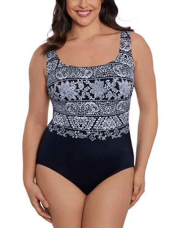 LONGITUDE 12, 14, 16 Night Seas X-Back One-Piece Swimsuit - Image 1 of 1