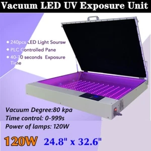 Qomolangma 24.8in x 32.6in 120W Vacuum LED UV Exposure Unit Tabletop Precise - Picture 1 of 12