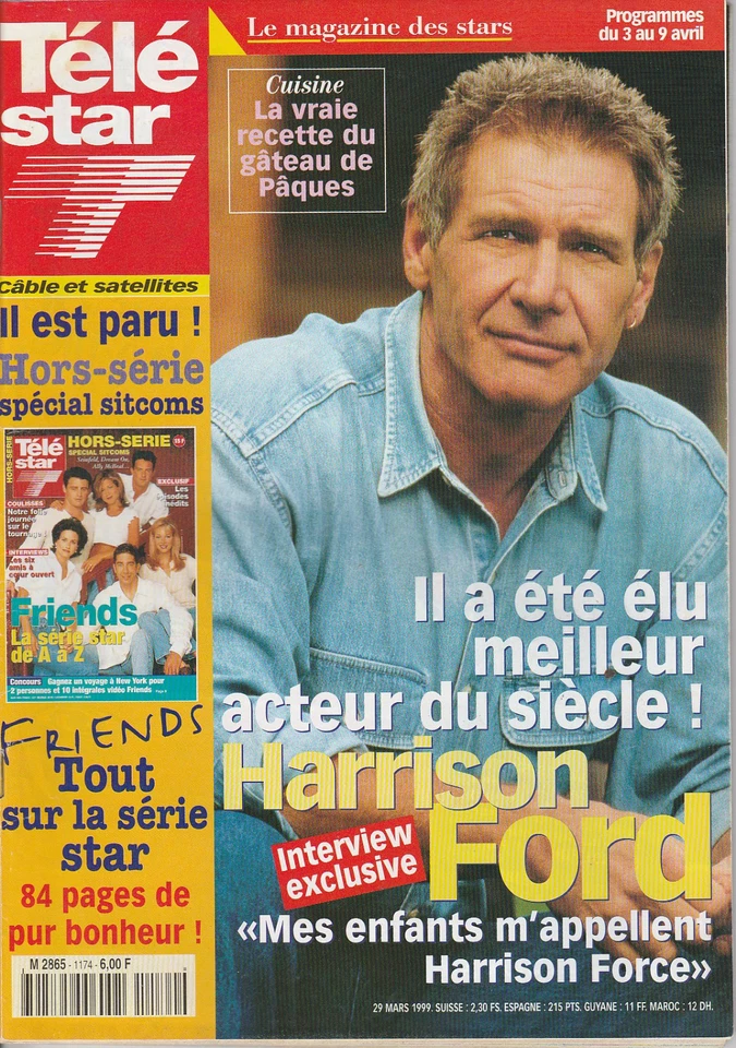 TV Star No 1174 -29/03/1999- Harrison Ford - C Touzet - Caroline And Stephanie - Image 1 of 1