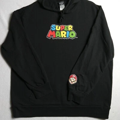 Super Mario Sudadera con Capucha Para Hombres XL Negro Pullover Suéter Sudadera Nintendo Informal Foto 1 de 4