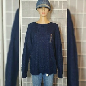 JOE FRESH SWEATER WOMEN'S NEW REGULAR FIT BLUE LONG SLEEVE SIZE XL - Picture 1 of 7