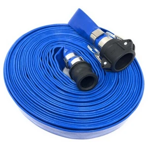Gloxco 1" x 50' blau verlegen flach PVC Ablaufschlauch Montage mit Poly Nocken und G... - Bild 1 von 1