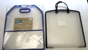 Lot of 2 POCKET Expandable Scrapbook Paper Storage Handle Organizer for 12"x 12" - Picture 1 of 12