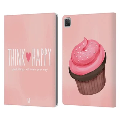 HEAD CASE DESIGNS CUPCAKES FELICIDAD CUERO LIBRO CARTERA ESTUCHE PARA APPLE iPAD Foto 1 de 4