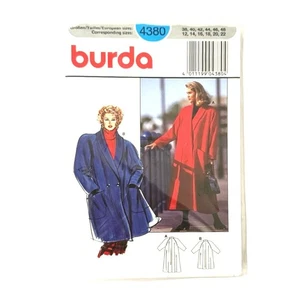 Burda Sewing Pattern 4380 Misses' 12-22 Loose-Fitting Coat And Jacket Sealed - Picture 1 of 4