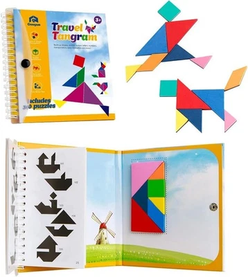 Coogam Travel Tangram Puzzle - Magnetic Pattern Block Book Road Trip Game... - Image 1 of 4