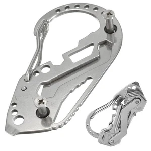 Karabiner Key Organizer Schlüssel Schlüsselanhänger Edelstahl Outdoor Multitool - Bild 1 von 10