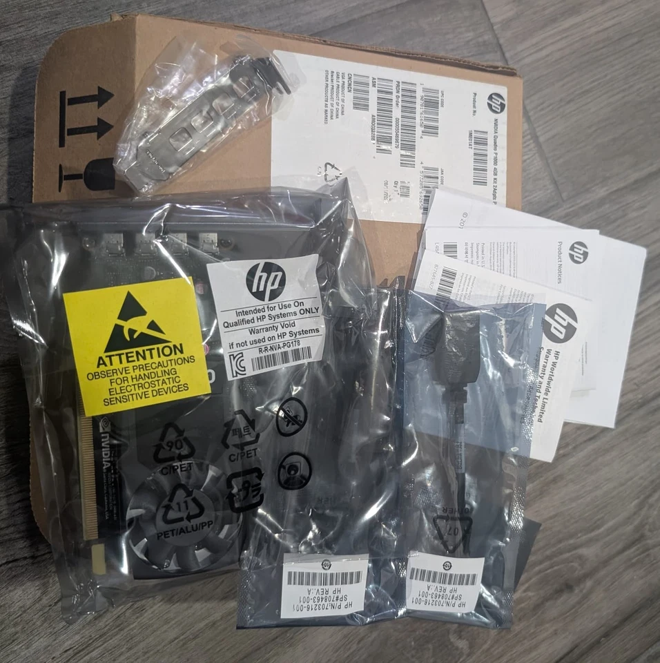 HP nVIDIA Quadro P1000 4GB GDDR5 PCIe 3.0 x16 4 mini-DP 919987-002 L85879-001 - Image 1 of 4