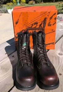 Worx by RedWing Sz 11 WW Steel Toe Puncture Resistant Padded Brown 5801 NWB - Picture 1 of 11