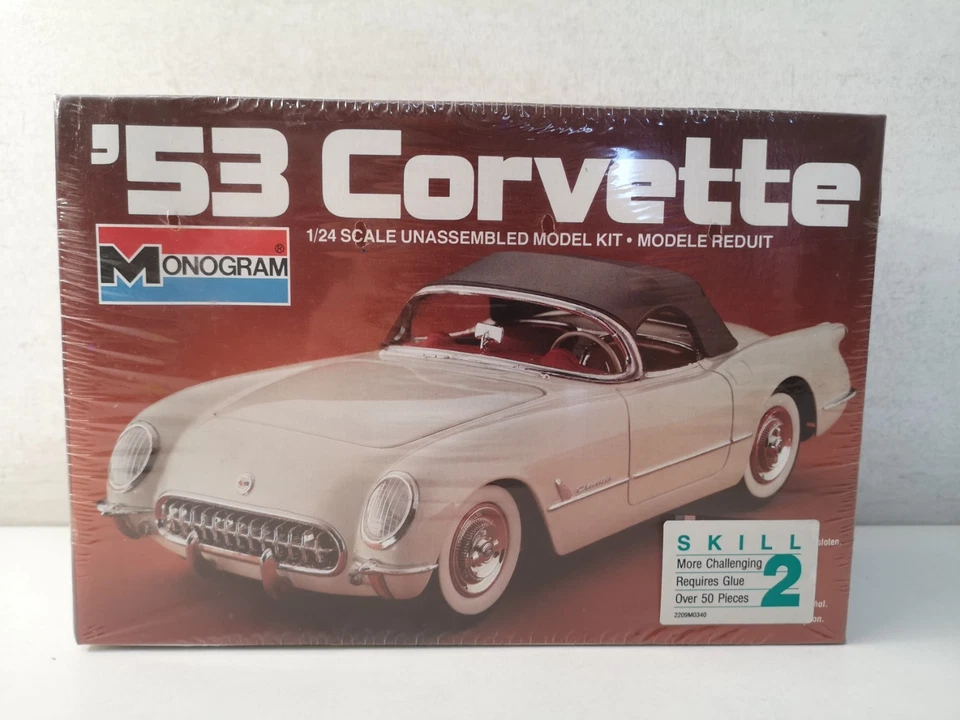 '53 Corvette Monogram Kit 2291 Scala 1/24 Sigillato-D29 - Immagine 1 di 4
