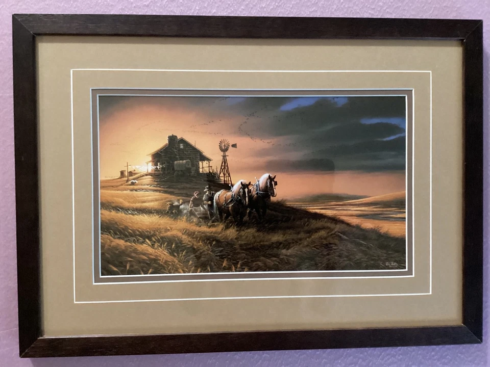 Frottee Redlin Bernstein Wellen der Maserung (Galerie Qualität Rahmen) - Bild 1 von 1