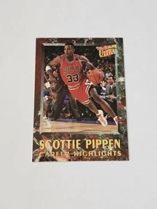 1992-93 Fleer Ultra #1 Scottie Pippen Career Highlights - Chicago Bulls - Picture 1 of 2