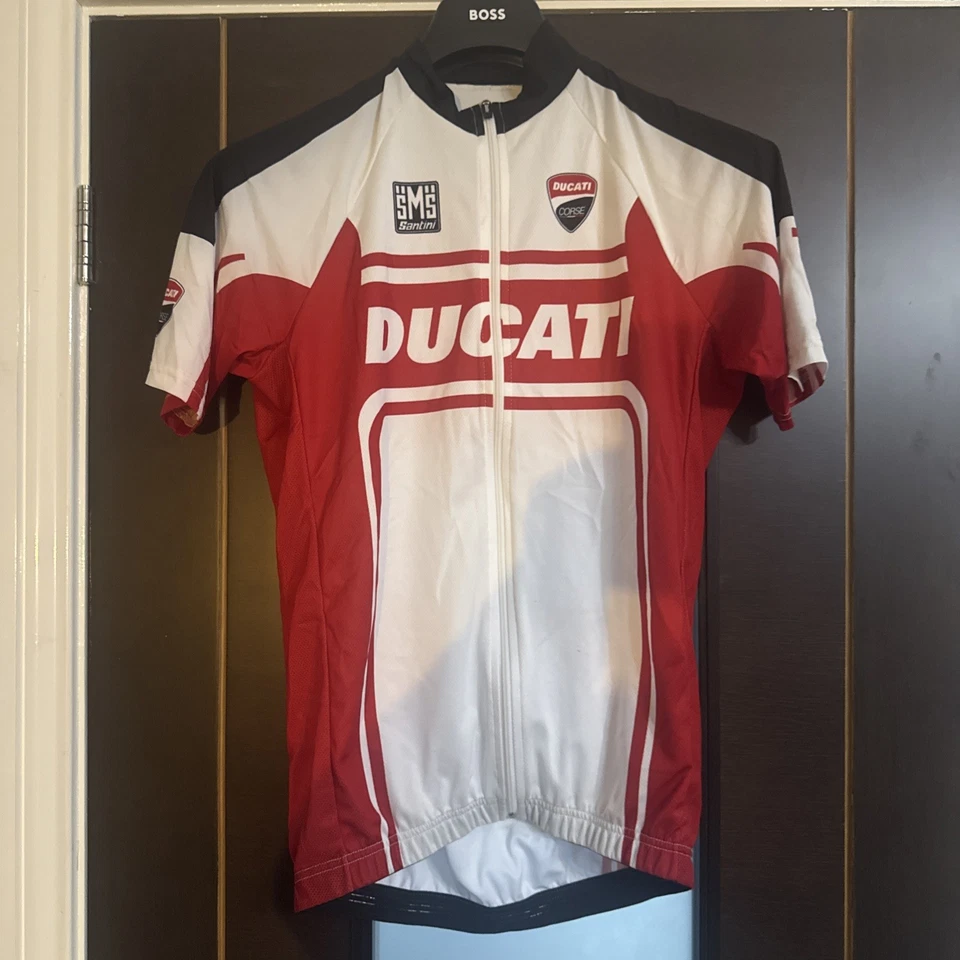 Santini Ducati Corse Road Gravel Bike Cycling Jersey Mens Size Large - Image 1 of 1