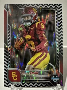 2025 Bowman Chrome U - BLACK & WHITE Stealth #174 Makai Lemon 6/48 JERSEY # 1/1 - Picture 1 of 2