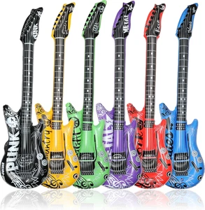 Aufblasbare Luftgitarre 6er Set Musik - Bild 1 von 6