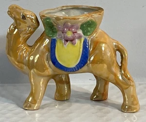 Vintage Lusterware Kamel Figur klein Übertopf Vase Keramik Küche MCM Japan - Bild 1 von 7