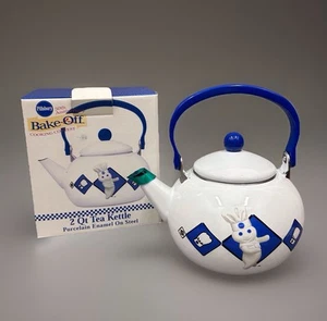 Pillsbury Doughboy Bake-Off Poppin'Fresh 2QT Chef Style Tea Kettle 1999 - Picture 1 of 8