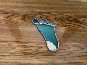 Buntglasfuß Sonnenfänger 6” x 3,5”, blau - Bild 1 von 3