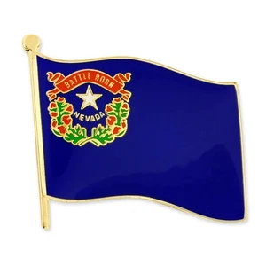 PinMart's Nevada US State Flag NV Enamel Lapel Pin 1" - Picture 1 of 3