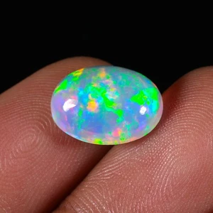 3.13 Ct Natural Ethiopian Opal Multi Fire Opal Cabochon Lose gemstone 13x10 mm - Picture 1 of 3