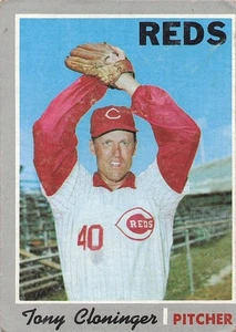 Tony Cloninger 1970 Topps #705 en muy buen estado (arrugas) - Imagen 1 de 2