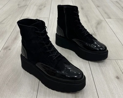 Botines de plataforma Hogan talla EU 36.5 negros con cremallera nuevos antiguos Foto 1 de 4