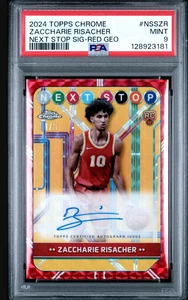 2024 Topps Chrome Zaccharie Risacher Next Stop Signature Geometric Atlanta Hawks - Bild 1 von 2