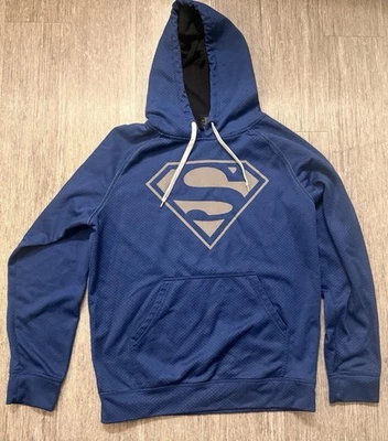 Superman Hoodie Mens Size Medium Blue DC Comics - Image 1 of 4