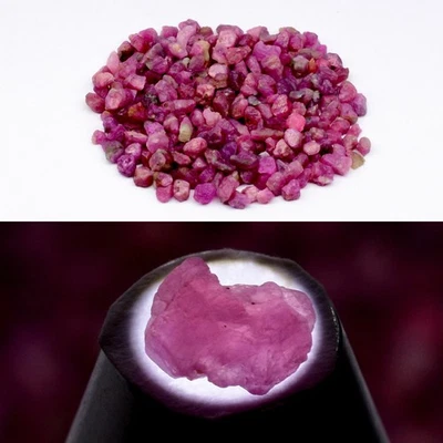 💎 Lote 282p 100.58ct t.w Rubí Rojo Púrpura Natural Áspero - Sin Calentar, Gemas Tanzania Foto 1 de 4