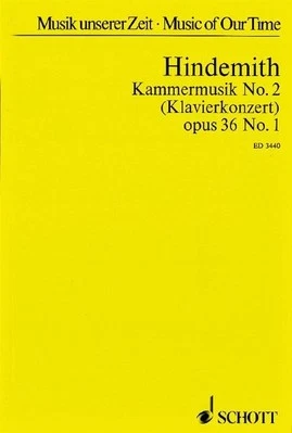 Kammermusik N. 2 Op. 36 N. 1 (Concerto Per Pf) Paul Hindemith Score Chamber Ense - Image 1 of 3