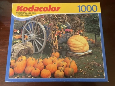 ¡NUEVO! Kodacolor 1000 Piezas PUZZLE Country Pumpkins Fall Wagon 2004 EE. UU. De colección Foto 1 de 2