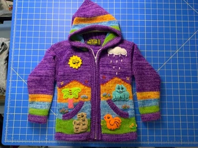 Suéter con Capucha American South Side Niño Pequeño Tejido a Mano 4T Otoño  Foto 1 de 3