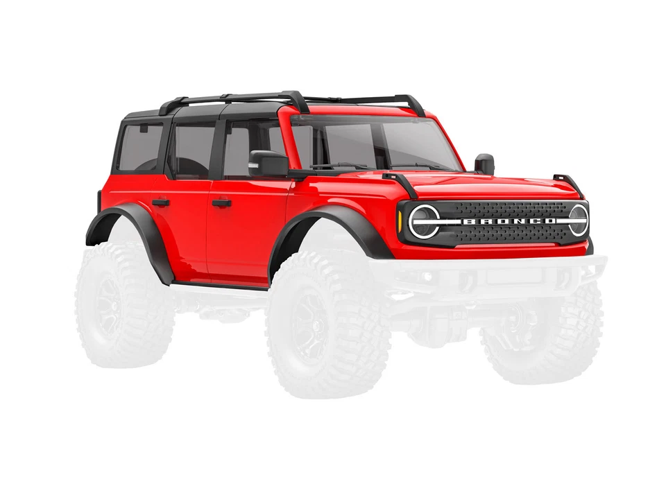 Traxxas 9711-RED completo 1/18 Ford Bronco carroceria vermelha para TRX-4M - Imagem 1 de 1