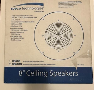 SPECO Technologies G86TG WHITE 11" Diameter with 8” Speaker Grille NEW - Picture 1 of 6