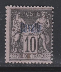 COLONIES FRANCAISES / CAVALLE / YT 4 type I N sous B SAGE 10c noir N* COTE 440€ - Picture 1 of 2