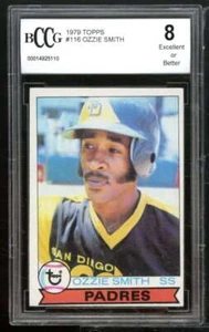 1979 Topps #116 Ozzie Smith Rookie Card BGS BCCG 8 Excellent+ - Picture 1 of 2