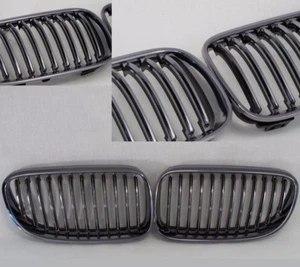 apto para BMW E92 E93 Serie 3 COUPÉ CABRIO a partir de LAVADO DE CARA RIÑONES PARRILLA CROMO OSCURO - Imagen 1 de 6