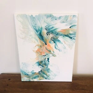 Acrílico Holandés Vertido Pintura Abstracta Original Boño de Agua Arte Fluido 14 pulgadas por 11 pulgadas - Imagen 1 de 7