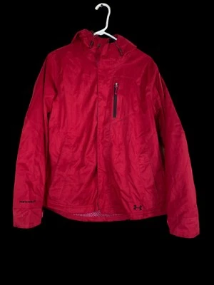 Chaqueta cortavientos Under Armour Storm 2 para hombre roja mediana cremallera completa sudadera con capucha exterior Foto 1 de 4
